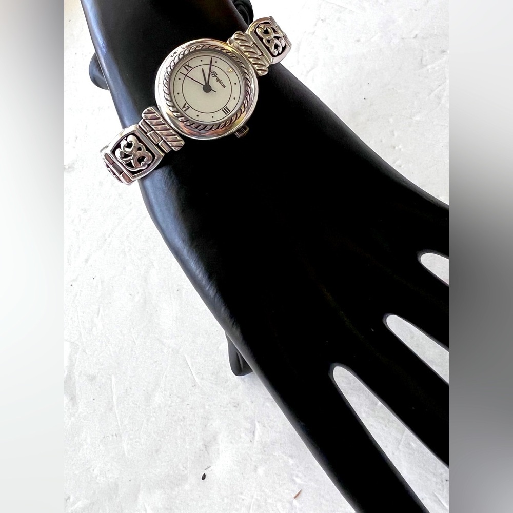 BRIGHTON CAMDEN 2 Tone Reversible Watch.  Brown - black with silver New Battery